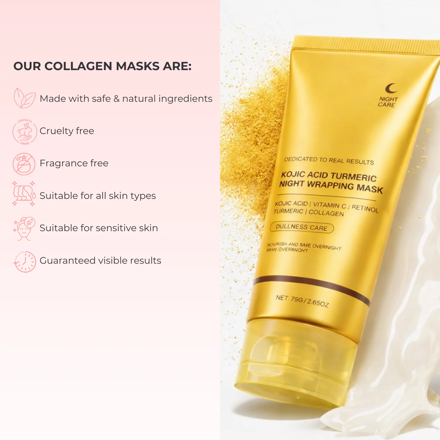 Lux Cove Kojic Acid Overnight Collagen Mask - Image 10